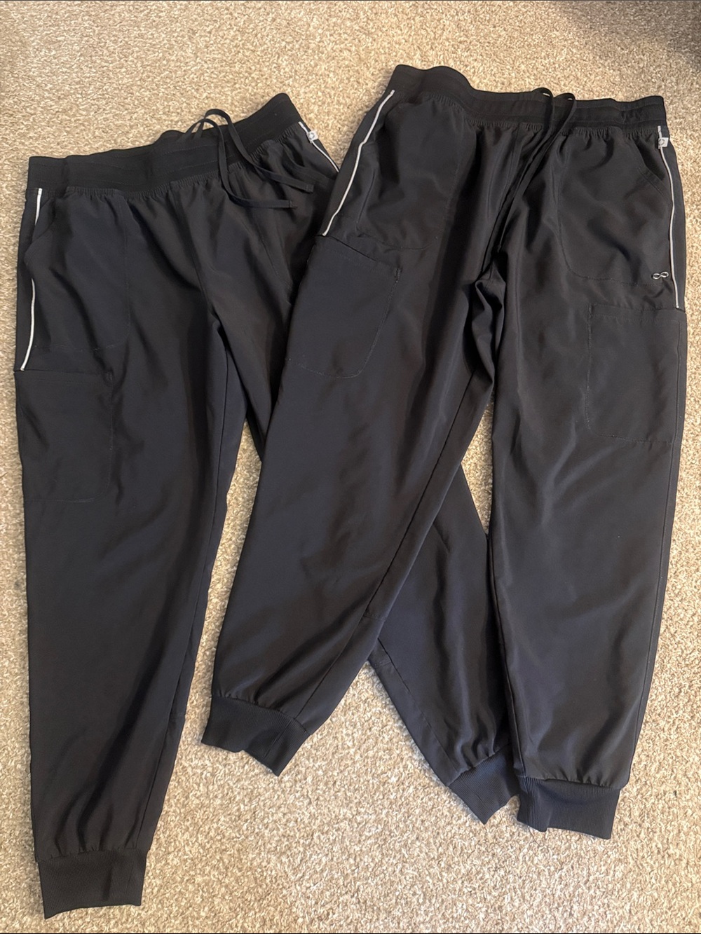 Black Women’s Cherokee Infinity Scrubs Joggers 2 pair